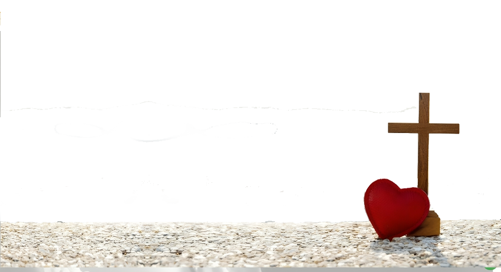 Cross and heart